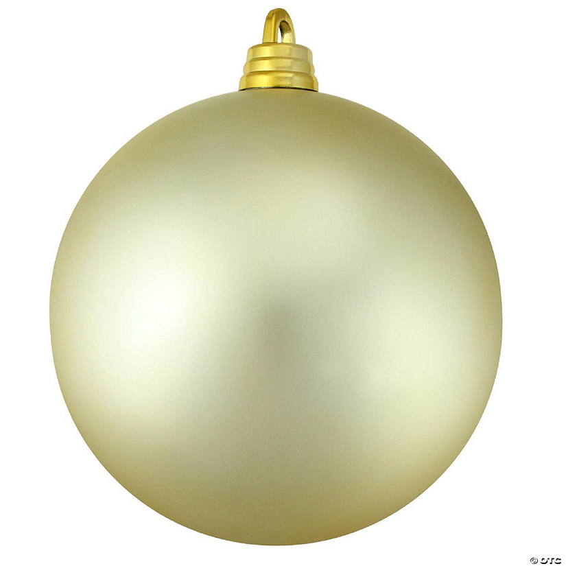 Northlight Champagne Gold Shatterproof Matte Christmas Ball Ornament 12" (300mm) Image