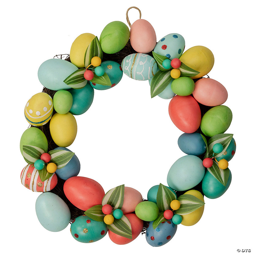 Northlight colorful easter egg wreath  14-inch  unlit Image
