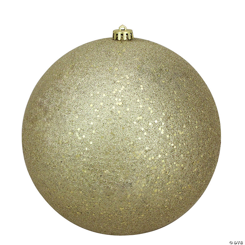 Northlight Gold Holographic Glitter Shatterproof Christmas Ball Ornament 10" (250mm) Image