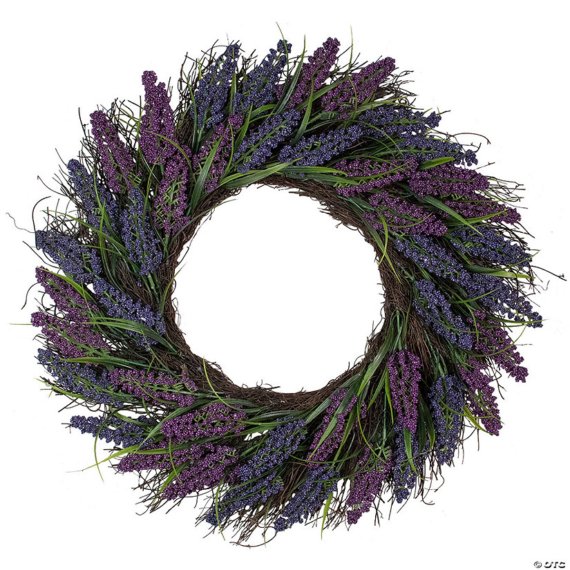 Northlight Lavender Spiral Vine Wreath 22-Inch Unlit Image
