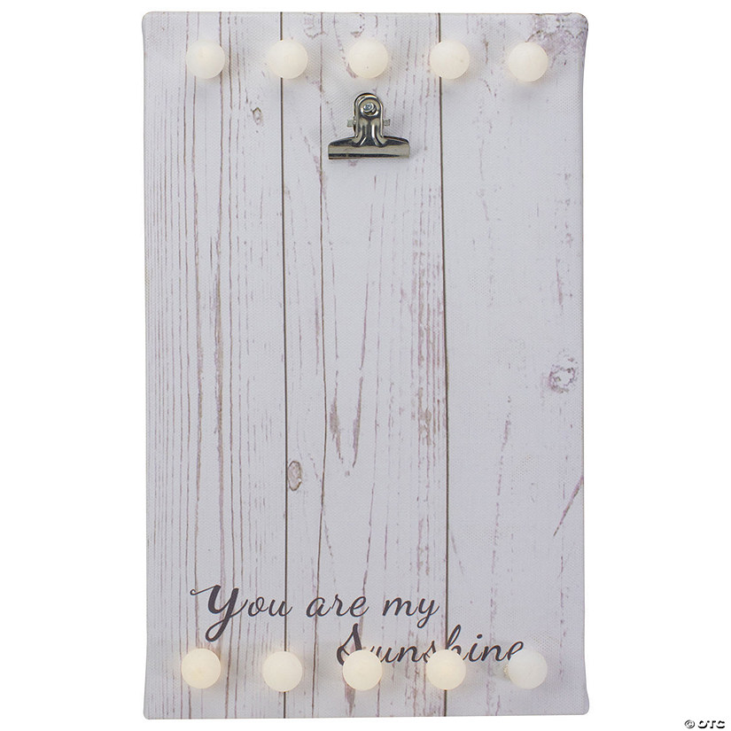 Northlight LED Lighted "You are my Sunshine" Canvas with Photo Clip 10.25" Image
