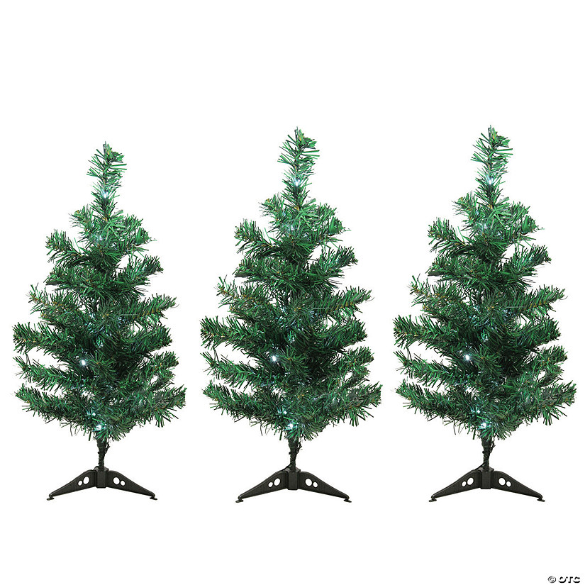 Northlight LED Pre-Lit Christmas Tree Pathway Markers Outdoor Decorations, Set of 3 Image