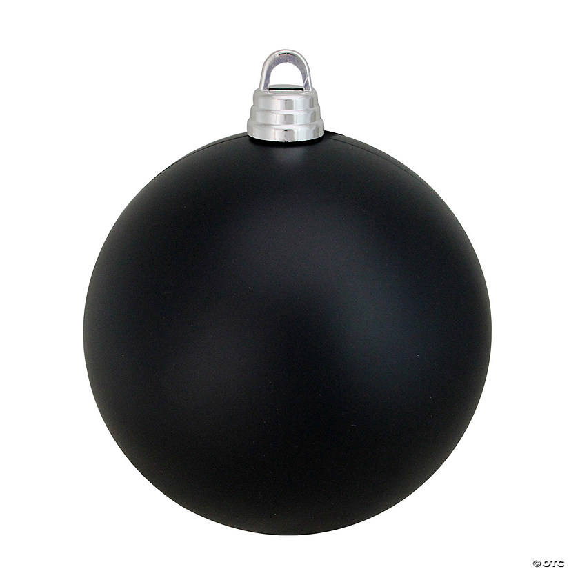 Northlight Matte Jet Black Shatterproof Christmas Ball Ornament 12" (300mm) Image