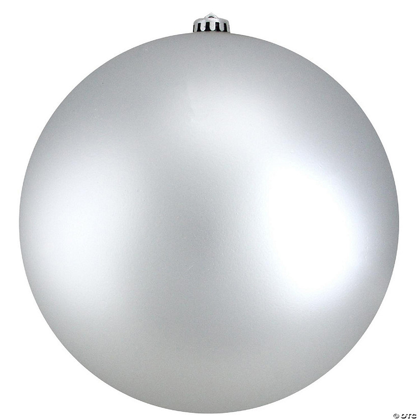 Northlight Matte Silver Shatterproof Christmas Ball Ornament 10" (250mm) Image