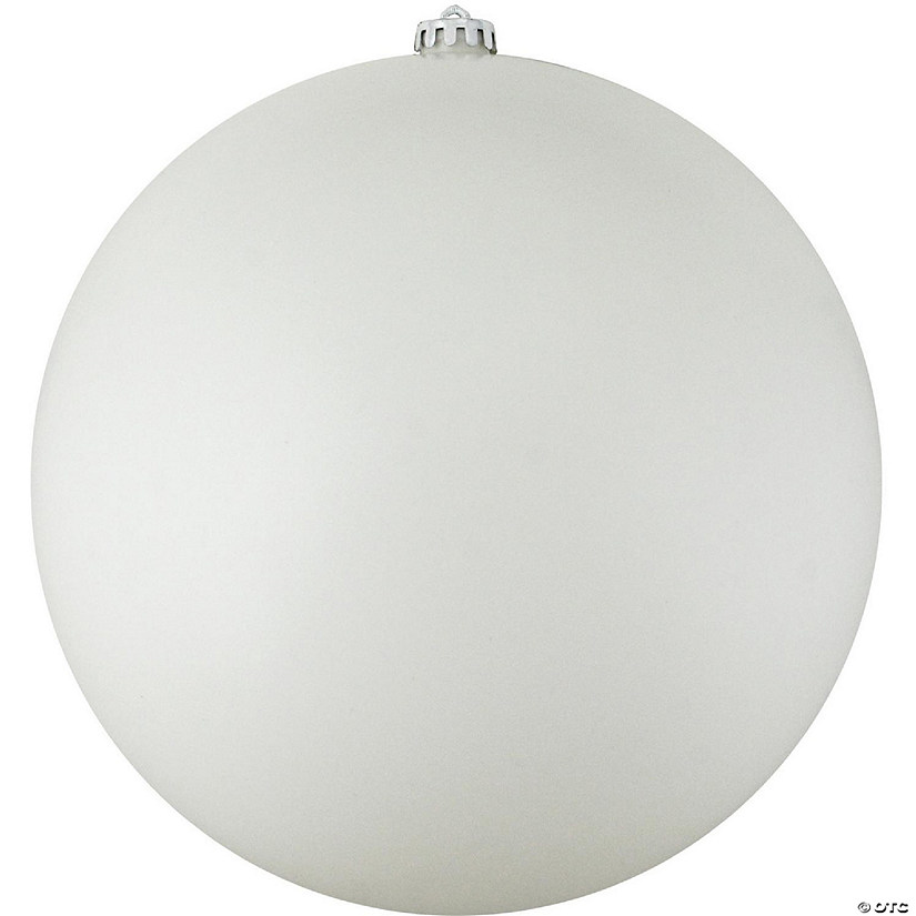 Northlight Matte Winter White Shatterproof Christmas Ball Ornament 10" (250mm) Image