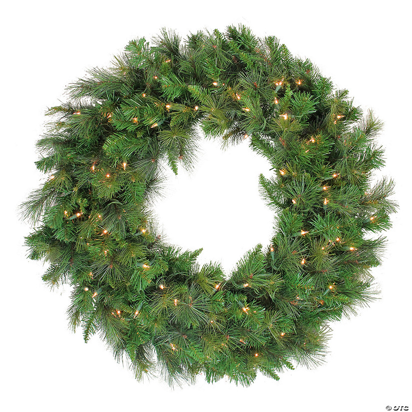Northlight Mixed Canyon Pine Artificial Christmas Wreath - 36-Inch  Clear Lights Image