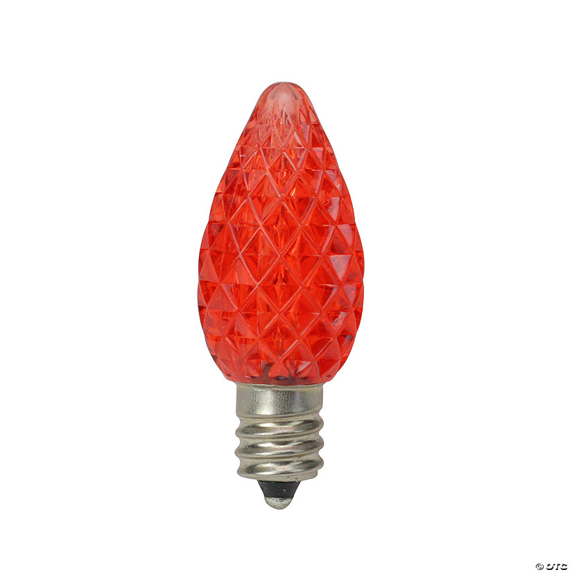Northlight Pack of 25 Faceted LED C7 Red Christmas Replacement Bulbs Image