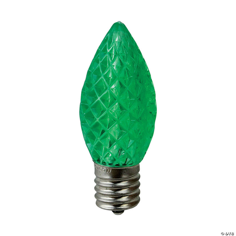 Northlight Pack of 25 Faceted LED C9 Green Christmas Replacement Bulbs Image