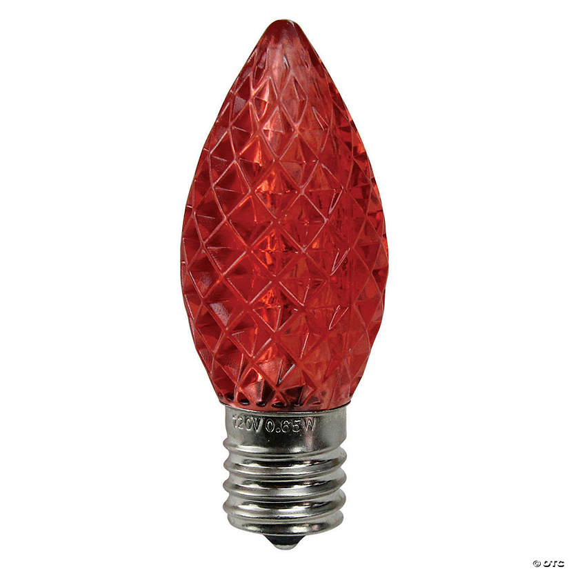 Northlight Pack of 25 Faceted LED Red C9 Christmas Replacement Bulbs Image