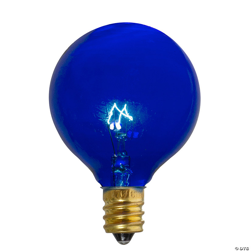 Northlight Pack of 25 Incandescent G50 Blue Christmas Replacement Bulbs Image