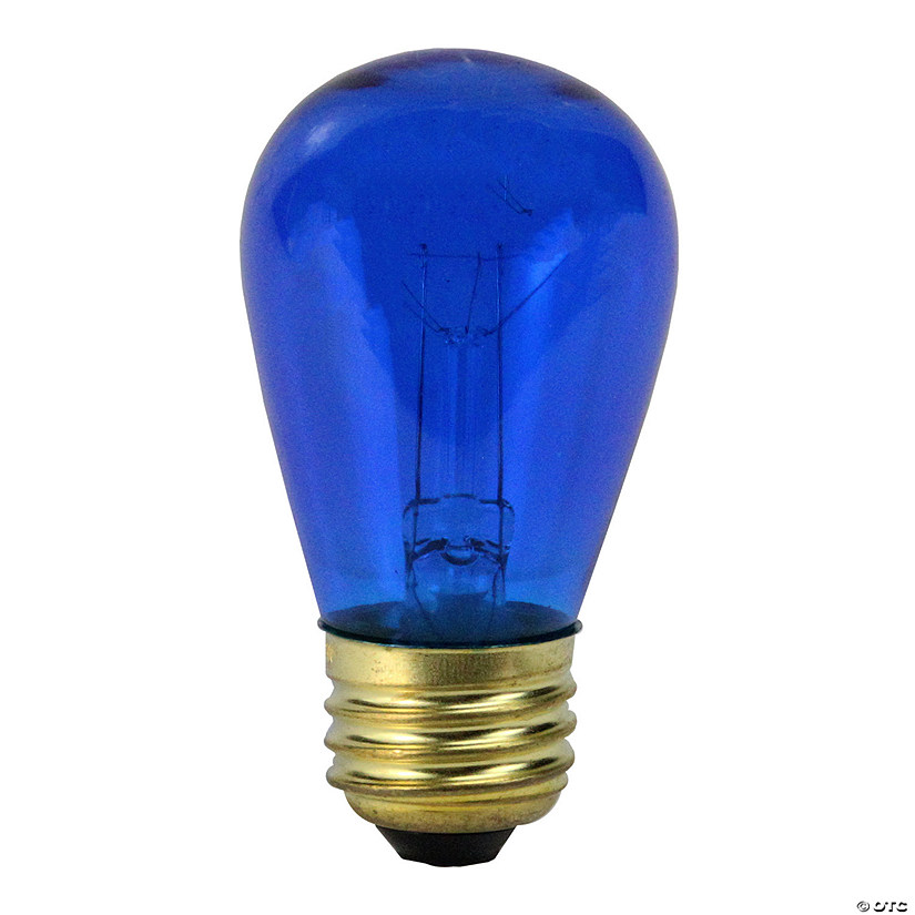Northlight Pack of 25 Incandescent S14 Blue Christmas Replacement Bulbs Image