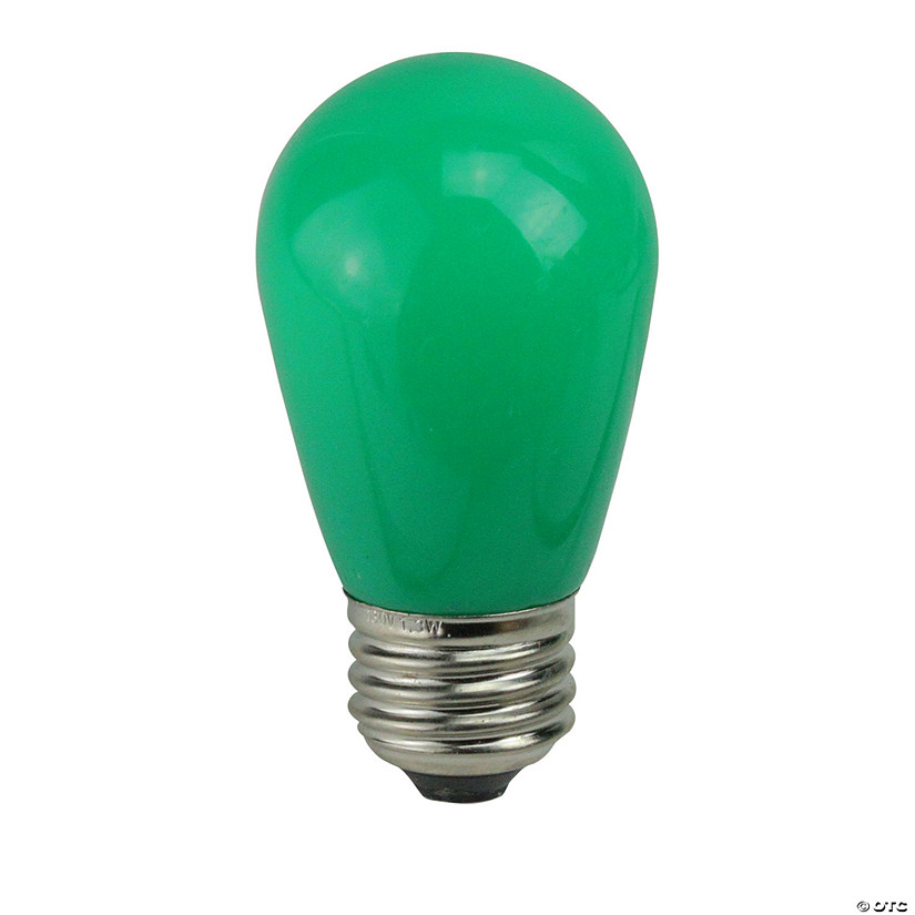 Northlight Pack of 25 Opaque LED S14 Green Christmas Replacement Bulbs Image