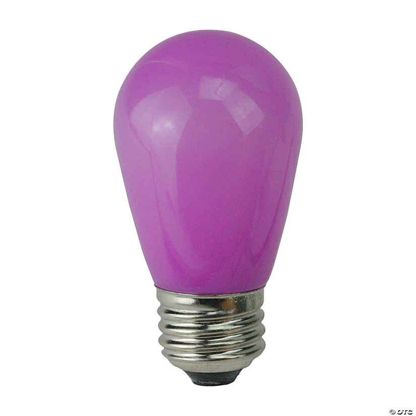 Northlight Pack of 25 Opaque LED S14 Purple Christmas Replacement Bulbs Image