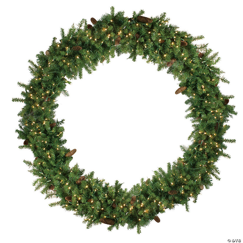 Northlight Pre-Lit Dakota Pine Artificial Christmas Wreath - 72-Inch  Warm White LED Lights Image