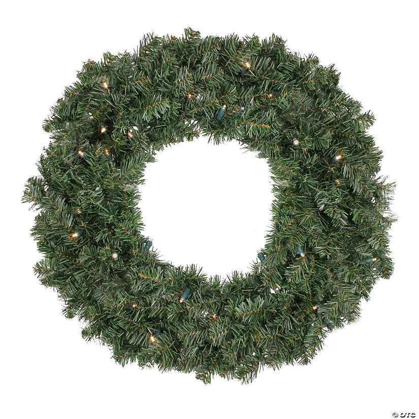 Northlight Pre-Lit LED Canadian Pine Artificial Christmas Wreath - 30-Inch  Clear Lights Image