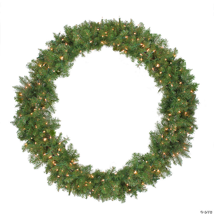Northlight Pre-Lit Northern Pine Artificial Christmas Wreath - 48-Inch  Clear Lights Image