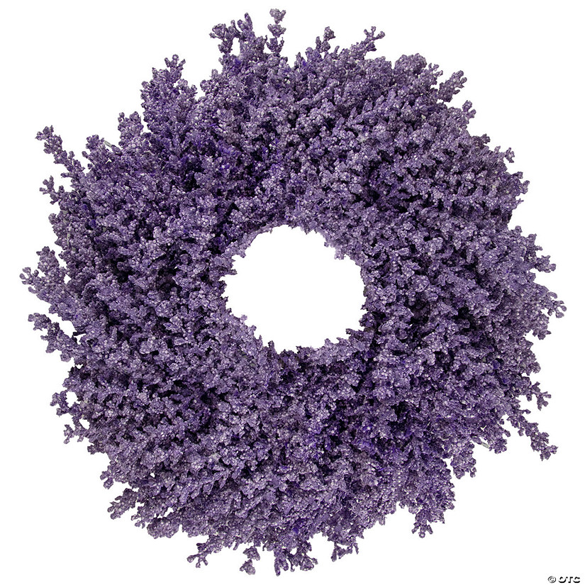 Northlight purple lavender artificial floral spring wreath  15-inch  unlit Image