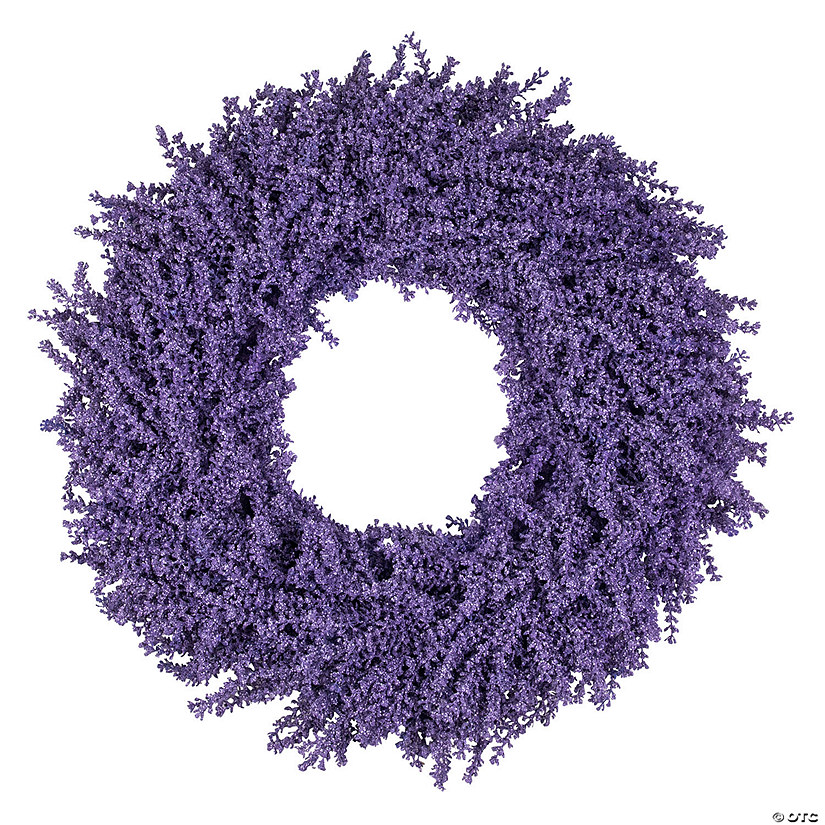 Northlight purple lavender artificial floral spring  wreath  28-inch  unlit Image