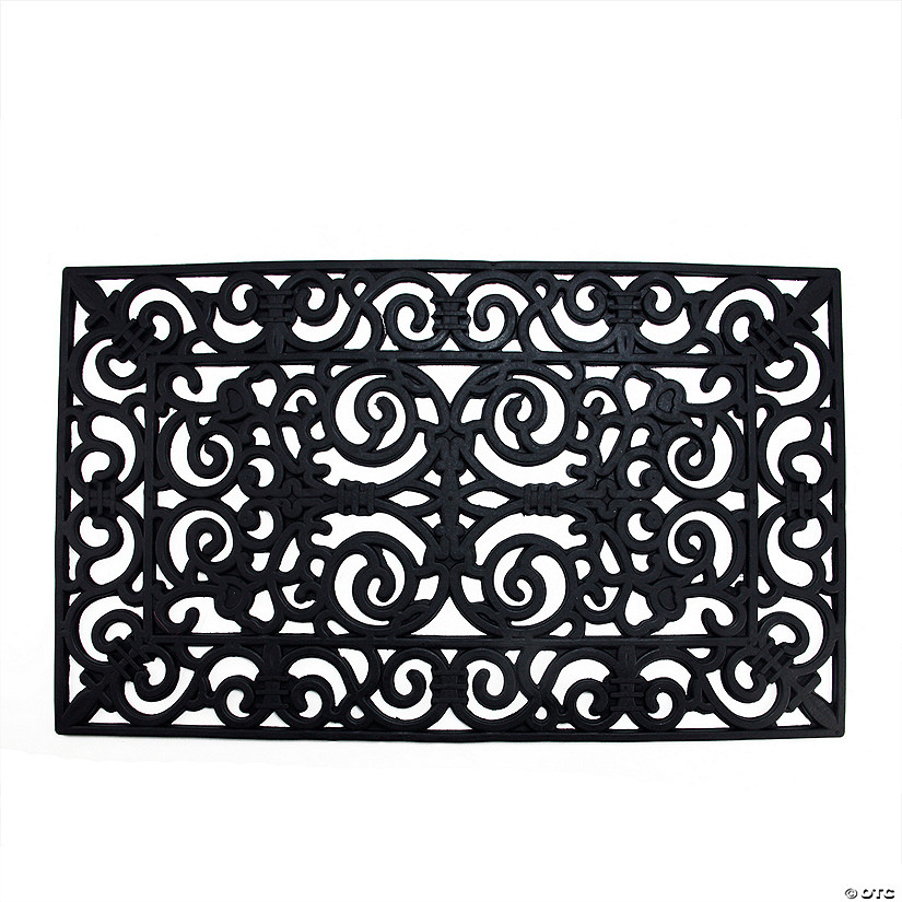 Northlight Scroll Design with Open Back Welcome Doormat 18" Proper 30" Image