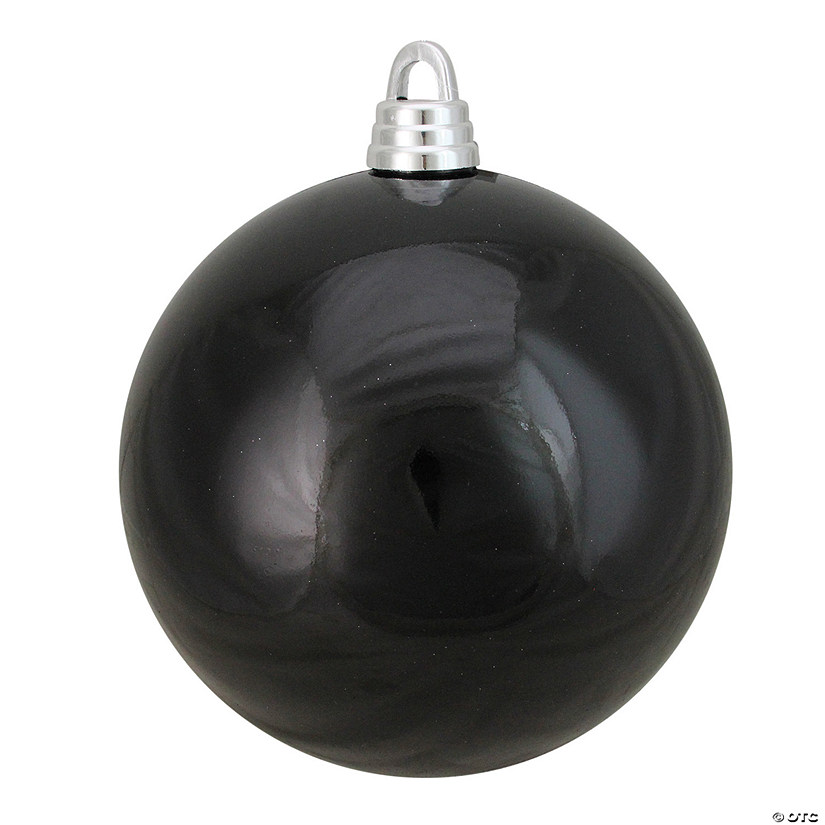 Northlight Shiny Jet Black Shatterproof Christmas Ball Ornament 12" (300mm) Image