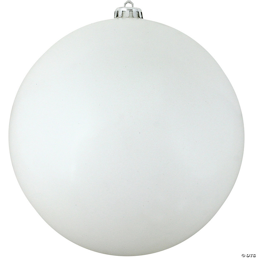 Northlight Shiny Winter White Commercial Shatterproof Christmas Ball Ornament 10" (250mm) Image