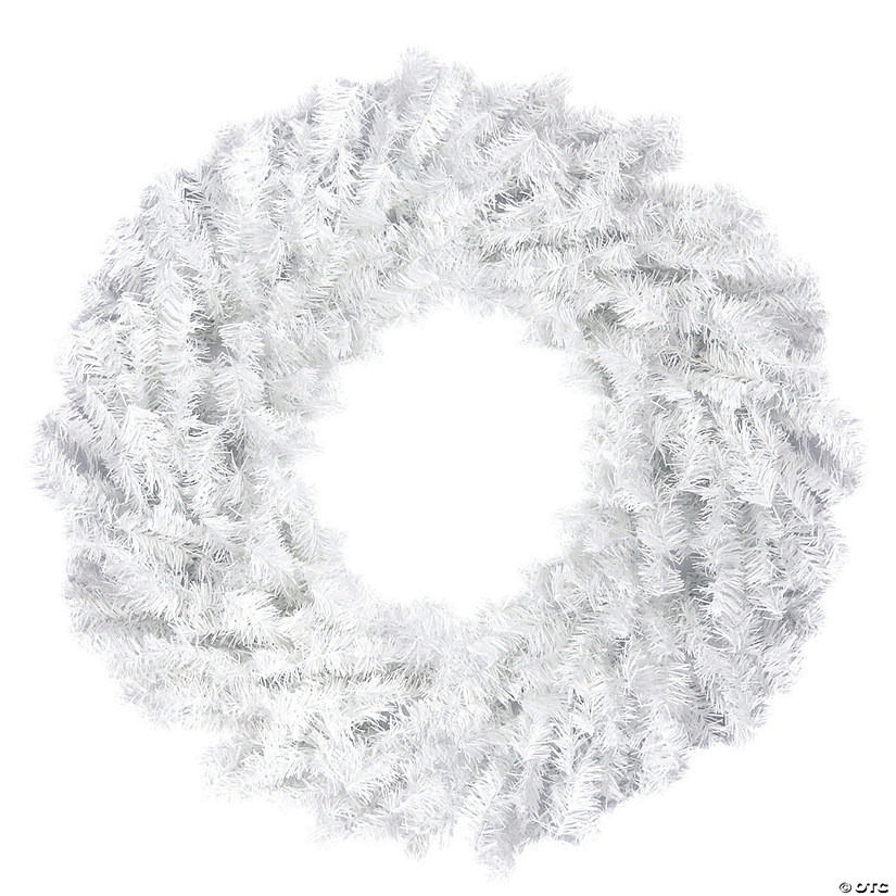 Northlight White Canadian Pine Artificial Christmas Wreath - 24-Inch  Unlit Image