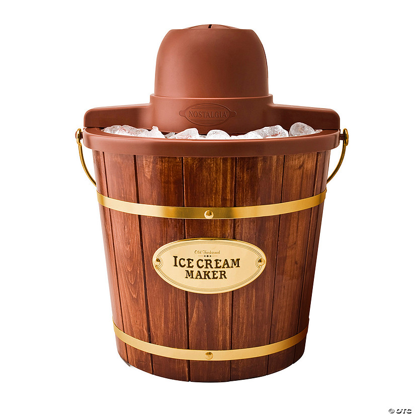 Nostalgia 4-Quart Wood Bucket Ice Cream Maker Image