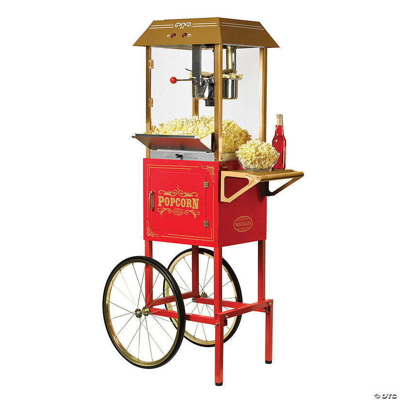 Nostalgia 59" Vintage 10-Ounce Popcorn Cart - Red Image