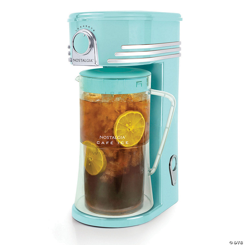 Nostalgia Ice Brew Tea & Coffee Maker, Aqua