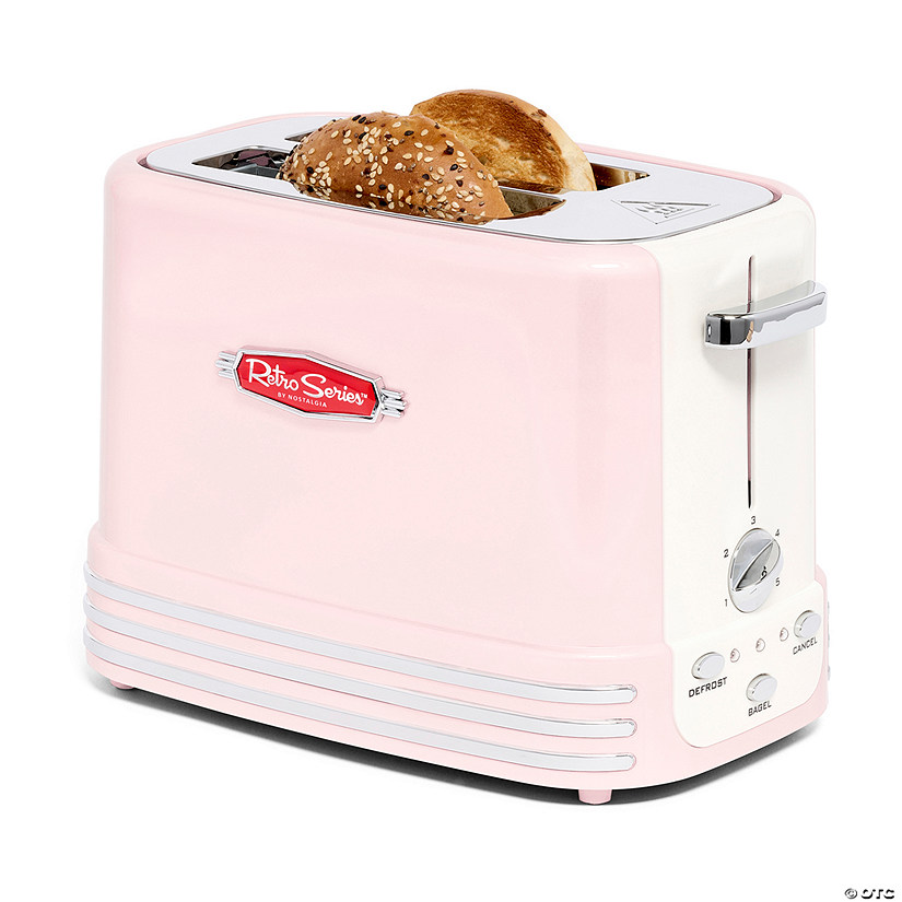 Nostalgia Retro 2-Slice Bagel Toaster, Pink Image