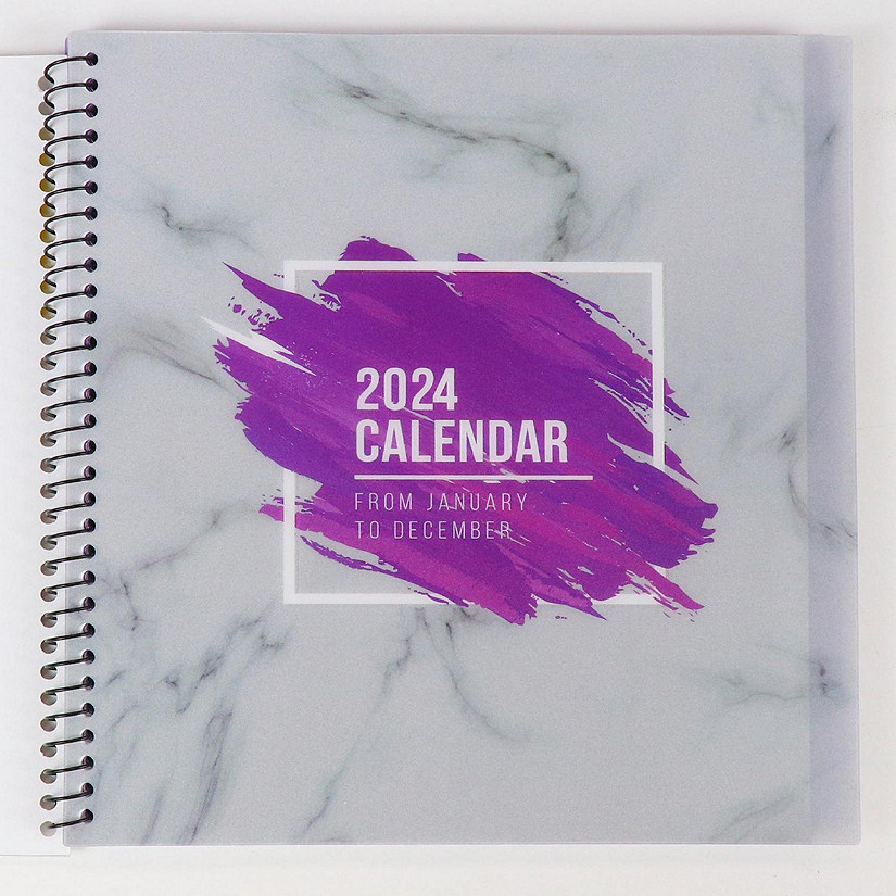 NOW 50% Off! RE-FOCUS THE CREATIVE OFFICE, 2024 Calendar, Monthly and Weekly Views with To-Do List / Purple Image