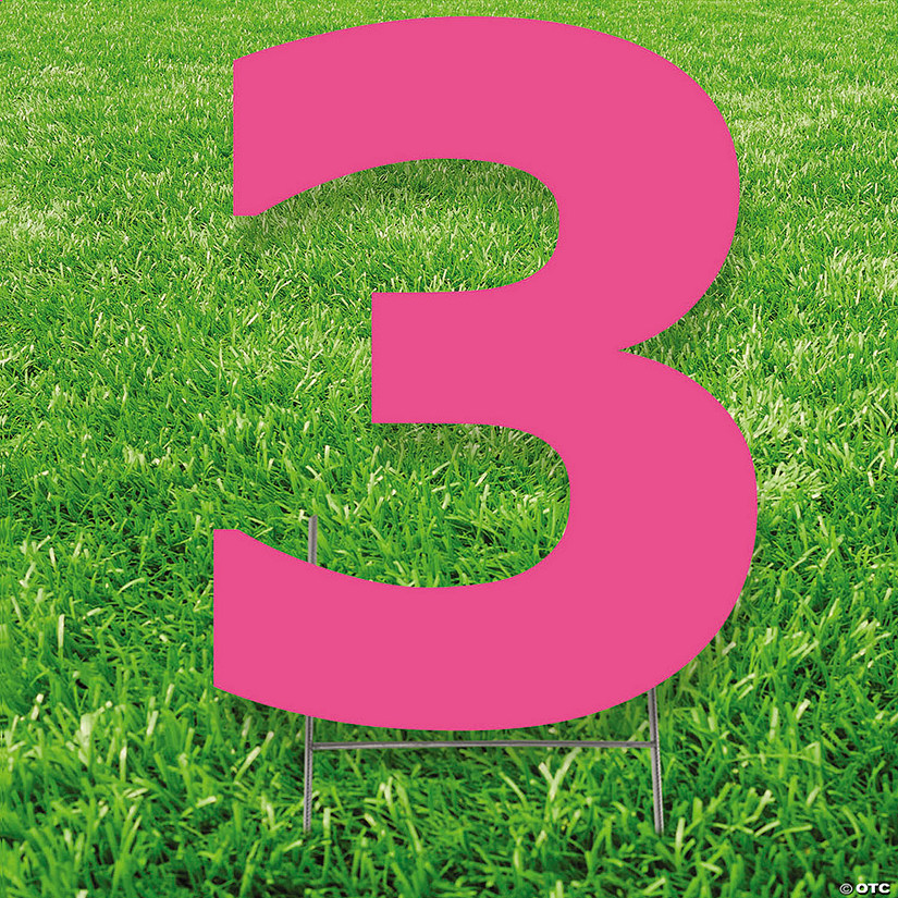 Number 3 Yard Signs Oriental Trading