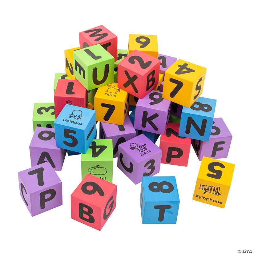 Numbers & Letters Foam Blocks Oriental Trading