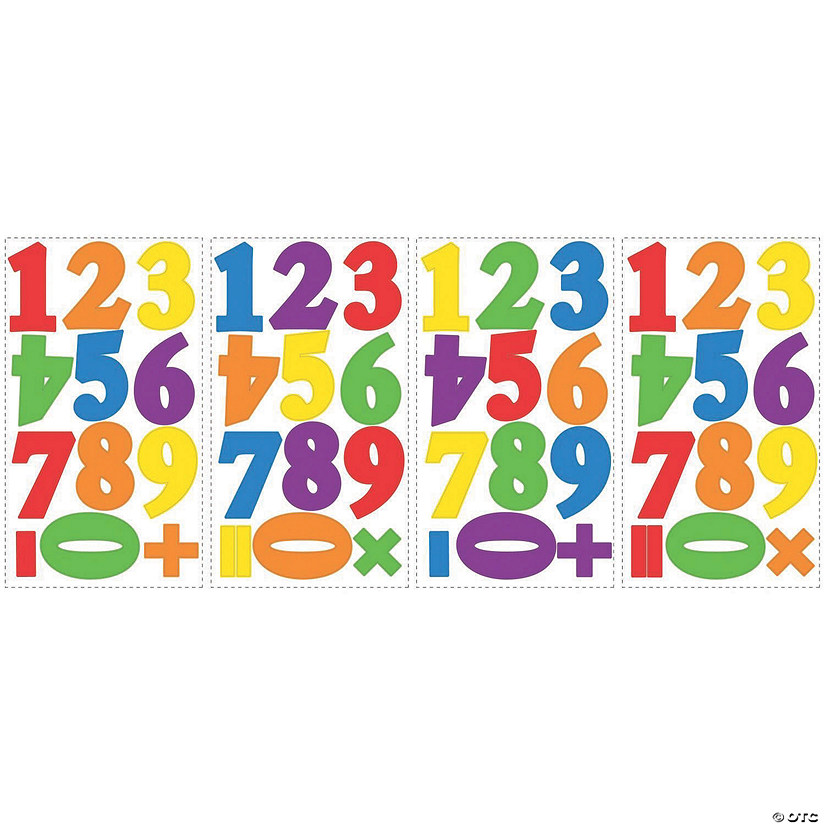 Numbers Primary Peel &amp; Stick Wall Decals Image