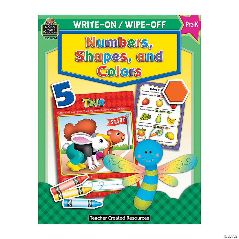 Numbers, Shapes & Colors Write-On Wipe-Off Book Image