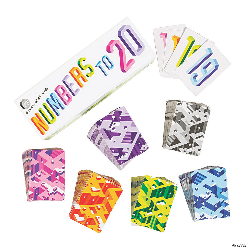 Numbers to 20 Cards - 6 Decks of 84 Cards Image