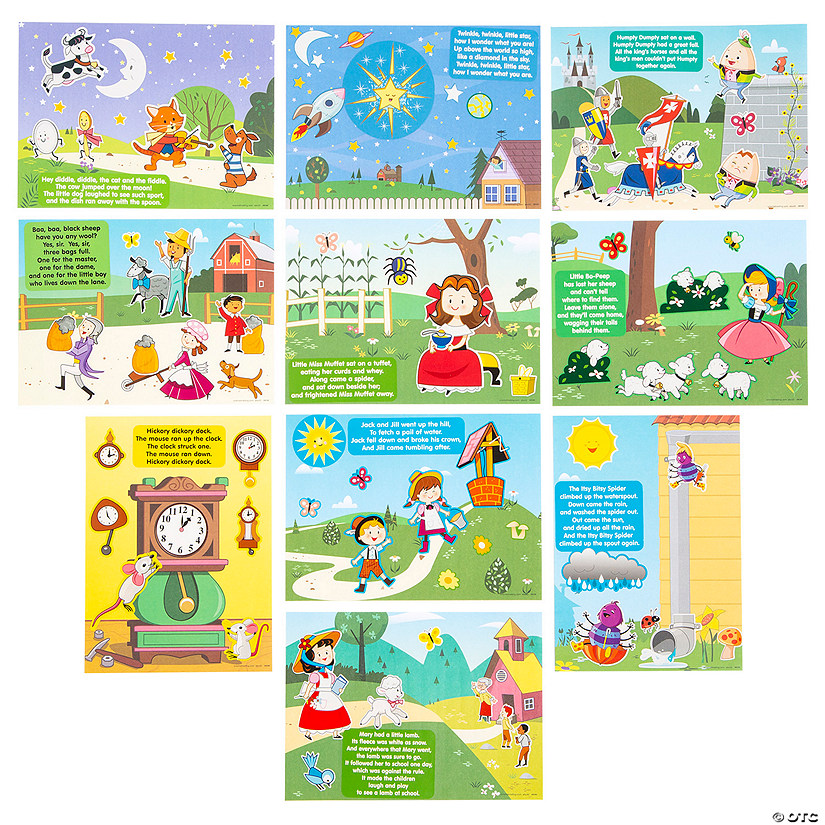 Nursery Rhyme Mini Sticker Scenes 20 Pc. Oriental Trading