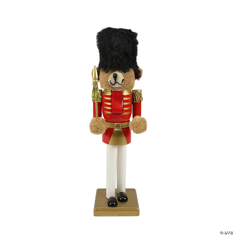 Nutcracker Factory 14" Red and Gold Soldier Nutcracker Christmas Table Top Decor Image