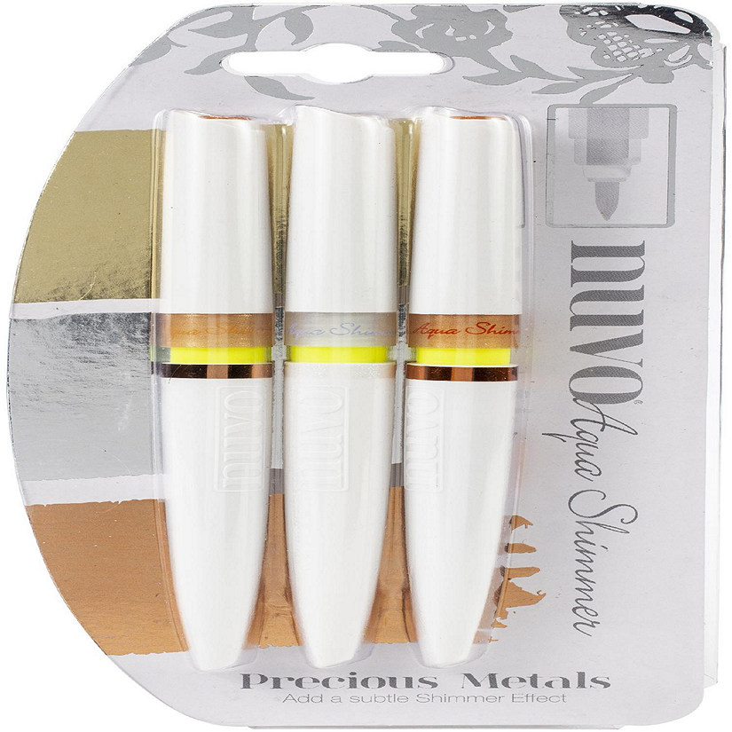 Nuvo Aqua Shimmer Pens 3/Pkg-Precious Metals Image