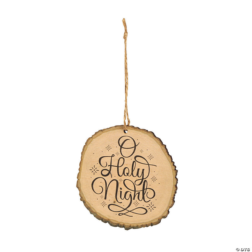 O Holy Night Wooden Christmas Ornaments - 12 Pc. Image