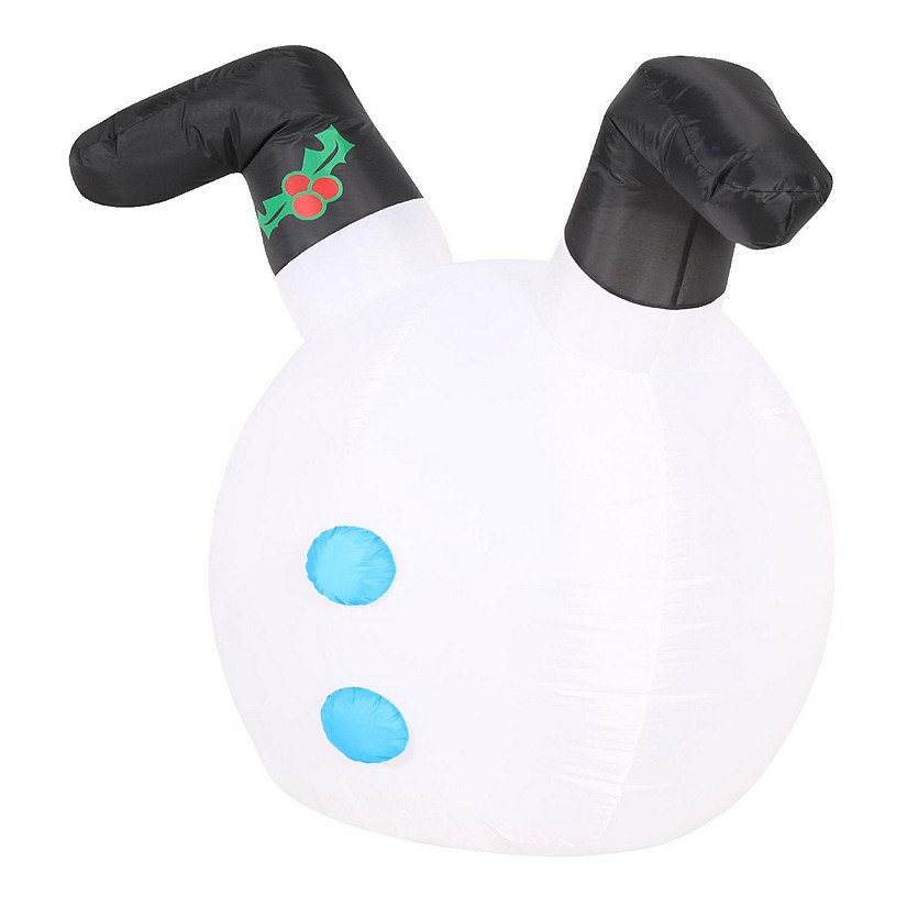 Occasions 3.5' INFLATABLE SNOWMAN LEGS, 3 ft Tall, Multicolored Image