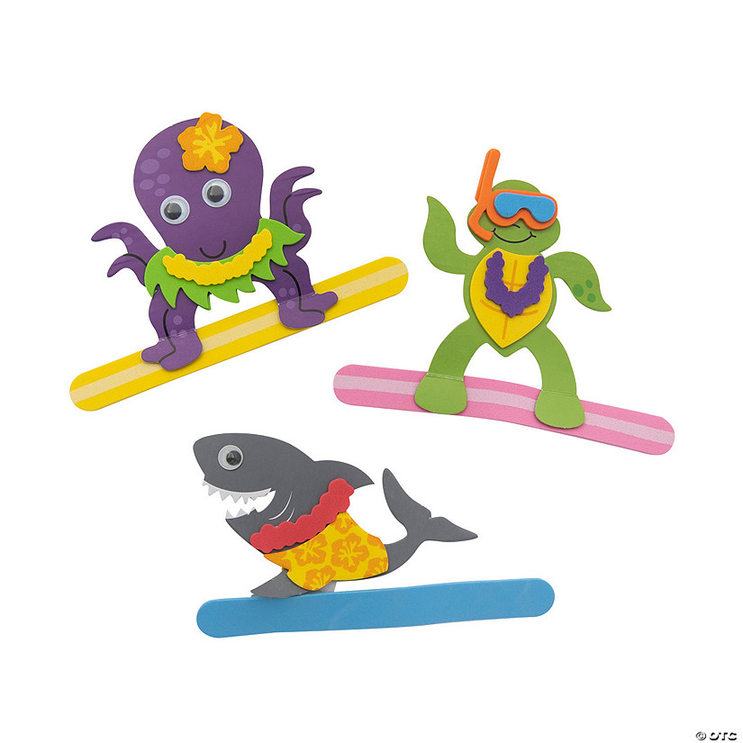 Ocean Animal Surfer Craft Kit &#8211; Makes 12 Image