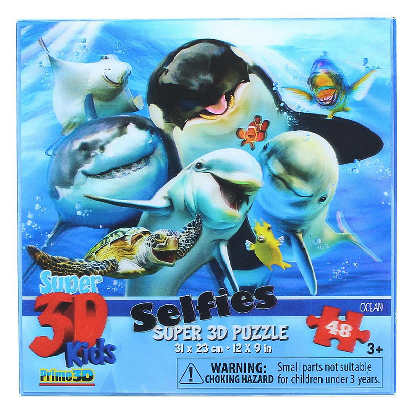 Ocean Selfie 48 Piece Super 3D Kids Jigsaw Puzzle Image