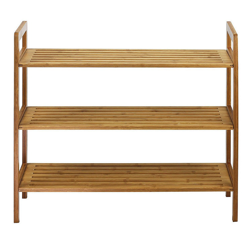 Oceanstar 3Tier Bamboo Shoe Rack, Natural Oriental Trading