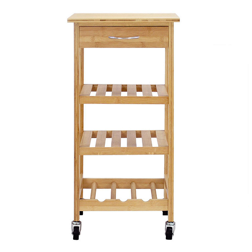 Oceanstar Bamboo Kitchen Trolley Image