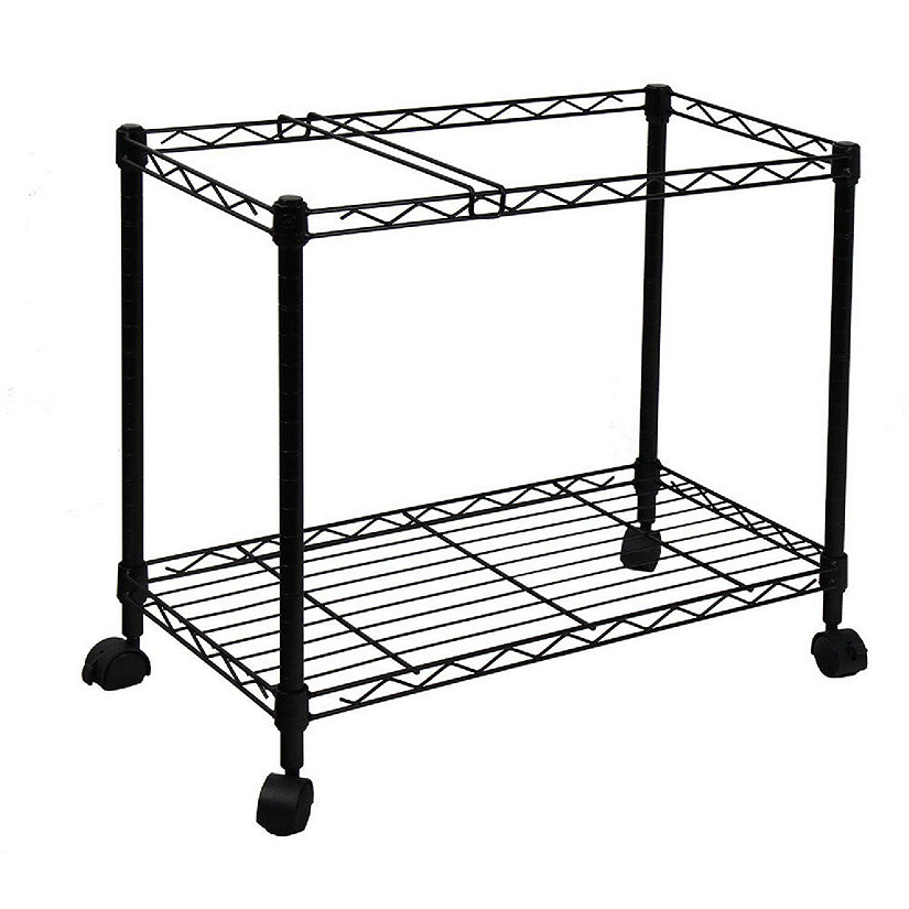 Oceanstar Portable 1-Tier Metal Rolling File Cart, Black Image