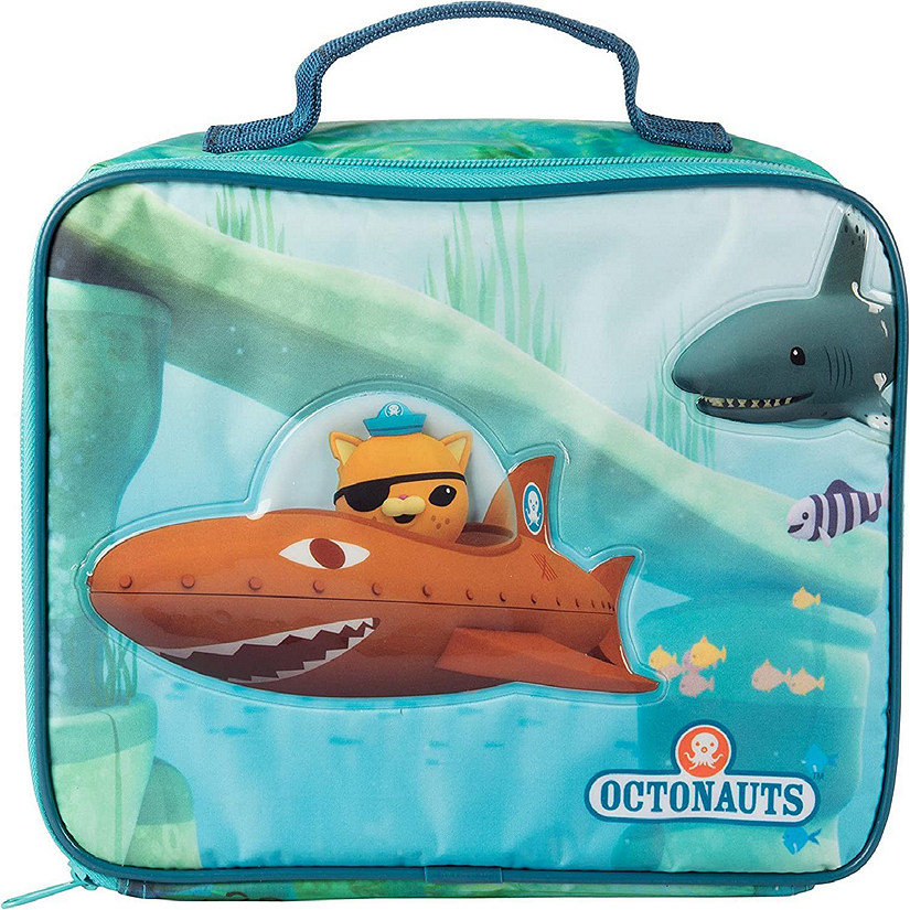 Octonauts Insulated Lunch Sleeve - Reusable Heavy Duty Tote Bag w Mesh Pocket -"Submarine" Image