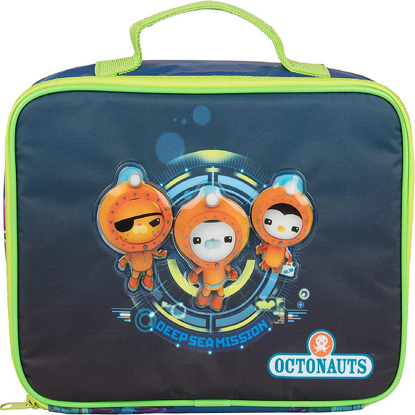 Octonauts Insulated Lunch Sleeve - Reusable School Lunch Box for Kids - Heavy Duty Tote Bag w Mesh Pocket for Holding Snacks & More, Fits Containers, Jars & Ice Image