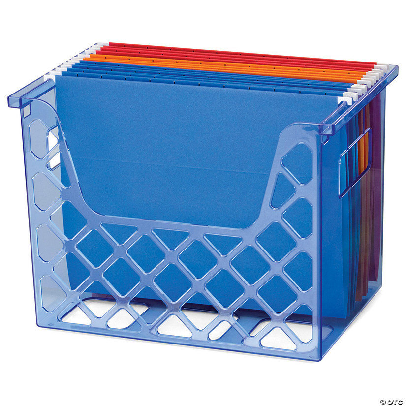 Officemate Desktop File Organizer, Transparent Blue Image