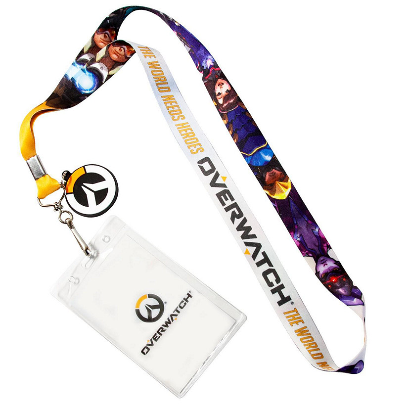OFFICIAL Overwatch Lanyard  Feat. D. Va & More  Includes ID Holder & Logo Coin Image